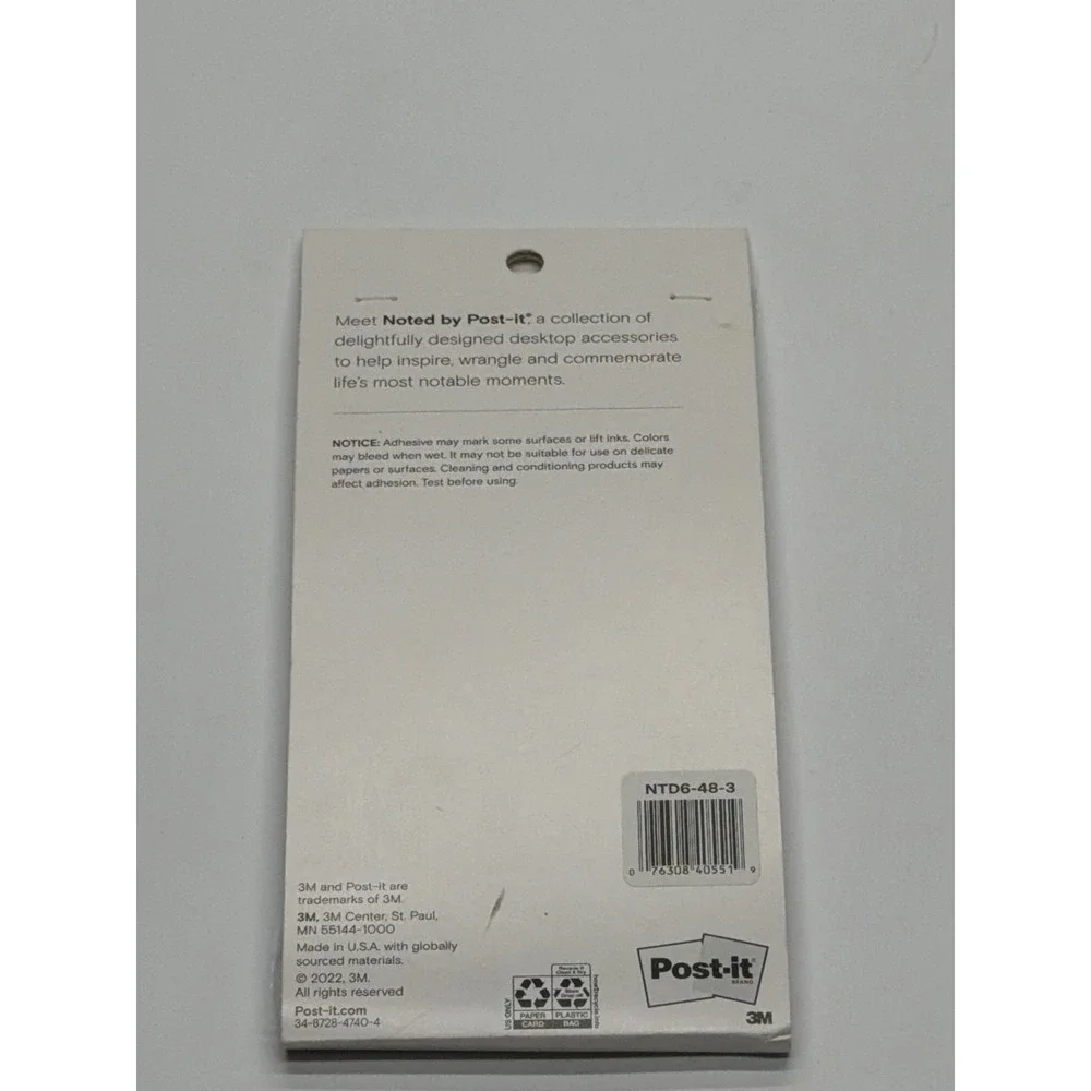 Noted by Post-it Weekly Planning Notes Periwinkle Blue 100 Sheets‎ NTD6-48-3